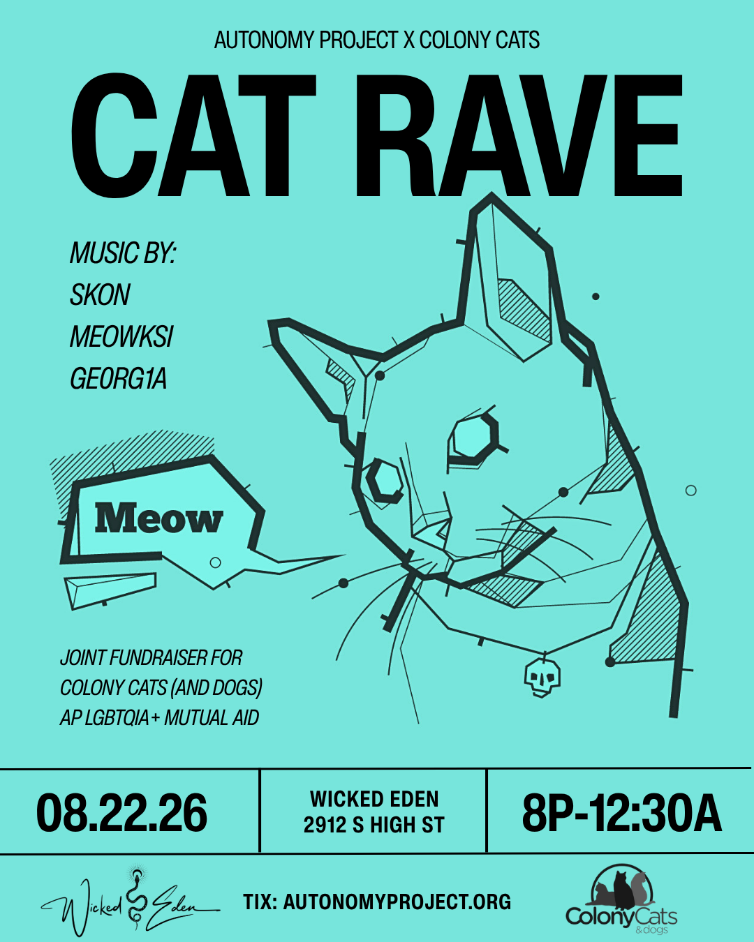 Cat Rave 2.0 event flyer